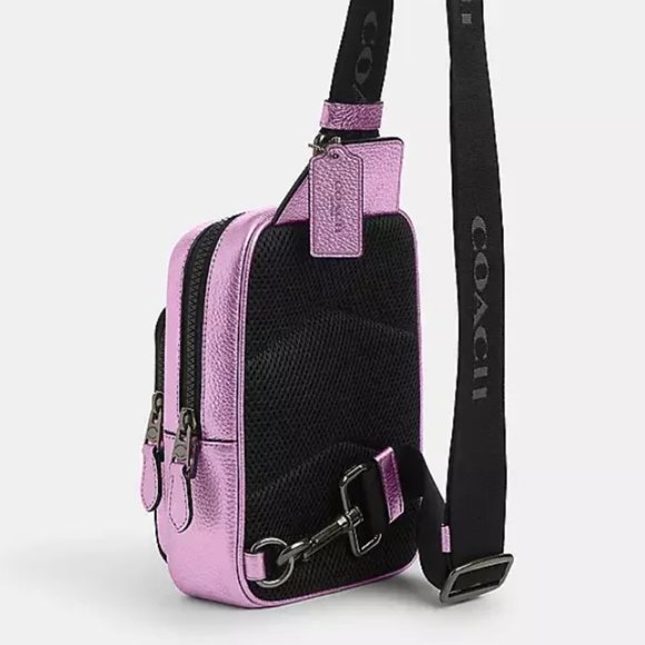 🥰 Coach Track Pack 14 In QB/Metallic Lilac - Picture 12 of 13